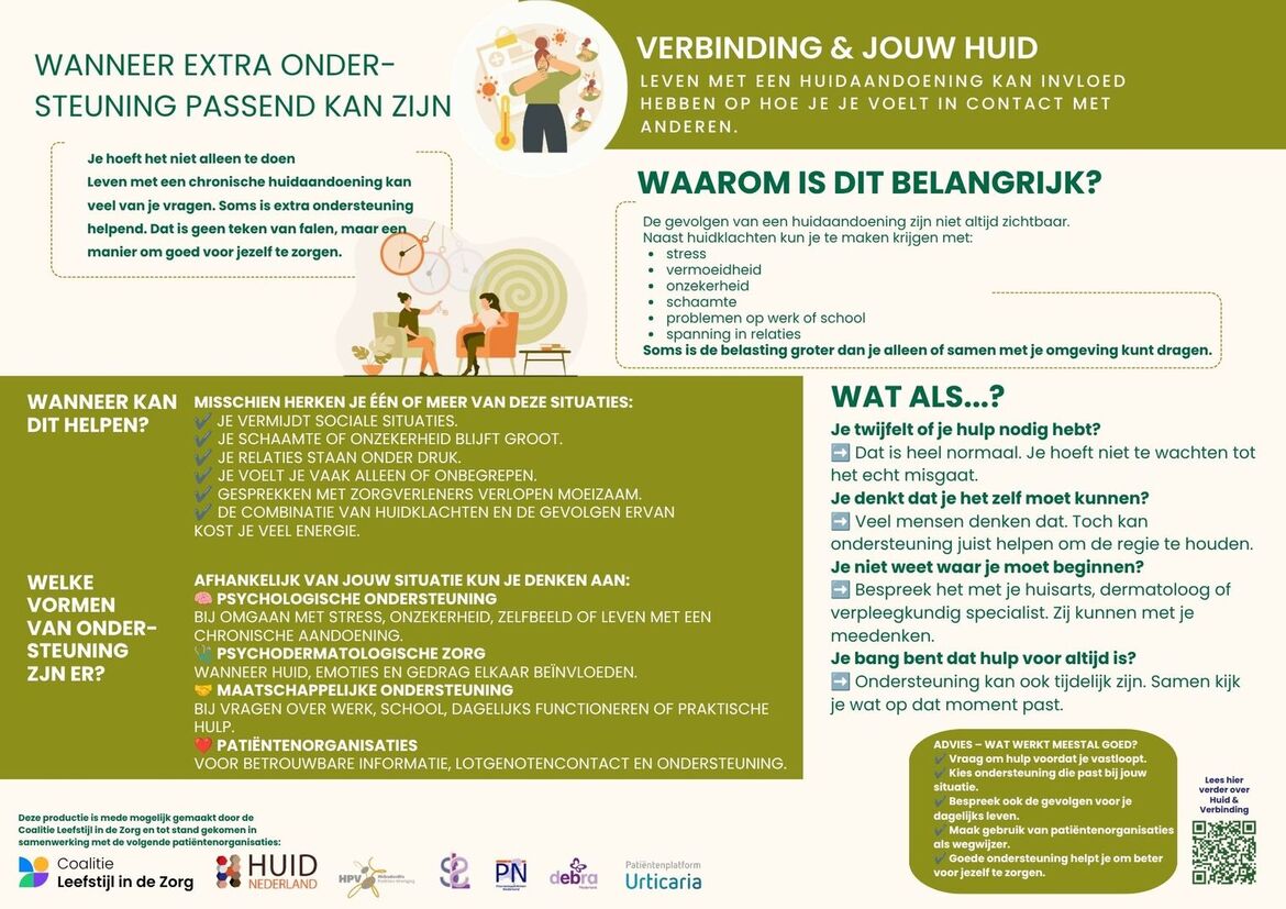 infographic leefstijl en huid - wanneer ondersteuning passend kan zijn